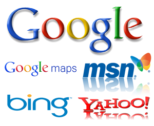 Google Yahoo Bing MSN Google Maps Logos